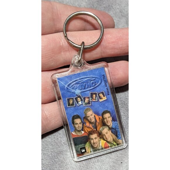 Vintage 90s NSYNC Collectible Picture Keychain - Picture 3 of 4